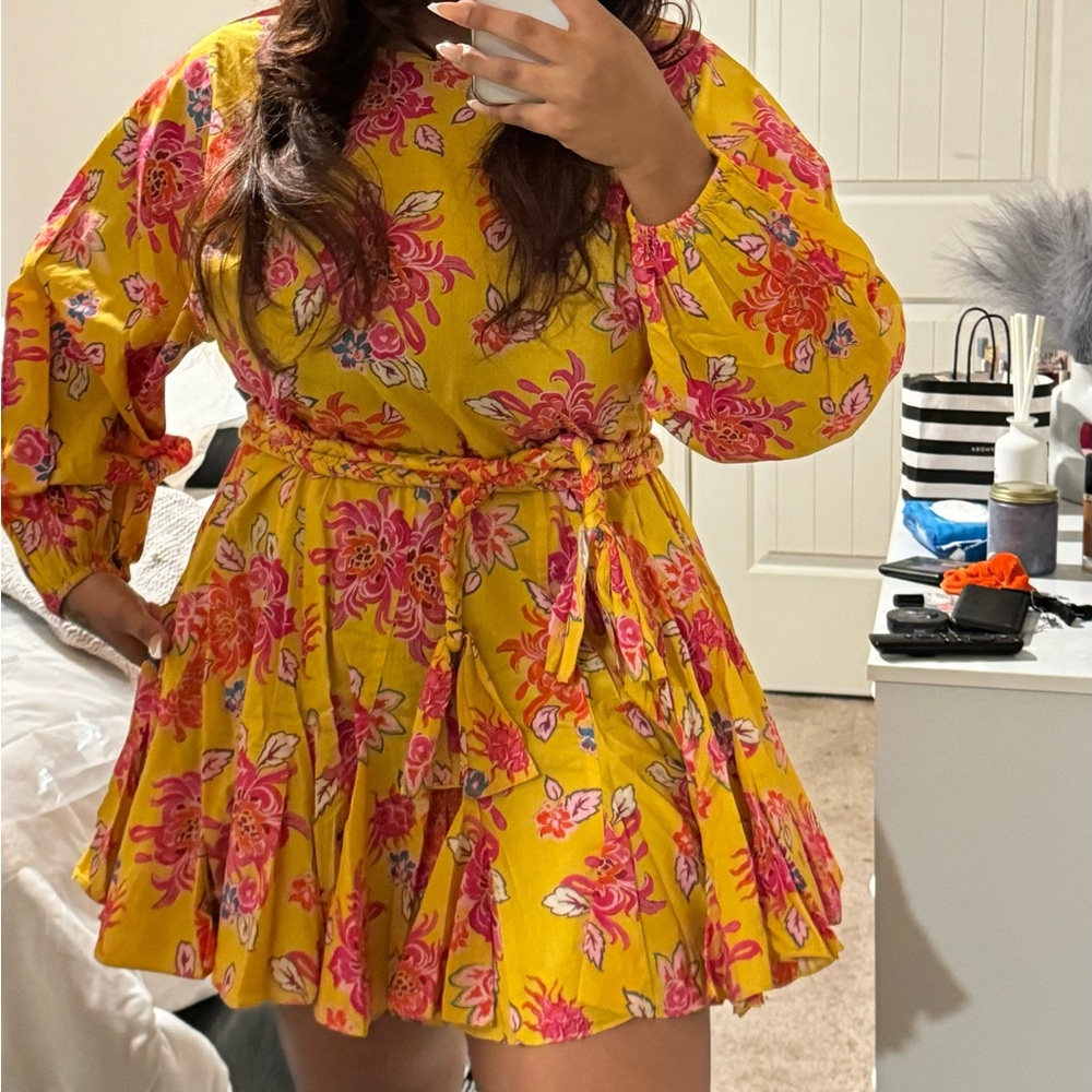 Rhode Ella Dress Gold Lanai